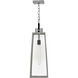 Hugh 1 Light 8.5 inch Antique Brushed Aluminum with Black Outdoor Hanging