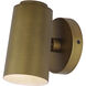 Spot Light LED 6.5 inch Natural Aged Brass Outdoor Wall Mount