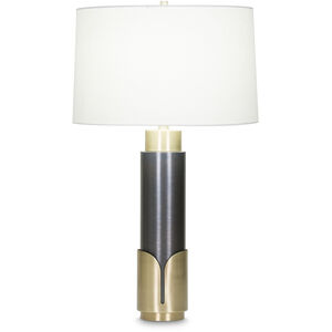 Huxley 30 inch 150.00 watt Antique Brass and Bronze Table Lamp Portable Light