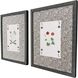 Nature's Hand Black and Green and Multi and Red Framed Art