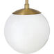 Warby 1 Light 8 inch Heritage Brass Indoor Wall Sconce Wall Light in White