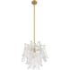 Regent 4 Light 17.75 inch Legacy Brass Chandelier Ceiling Light in Clear Crackled Glass
