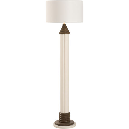 Dorton 54.5 inch 100.00 watt White/Cream and Brown Floor Lamp Portable Light