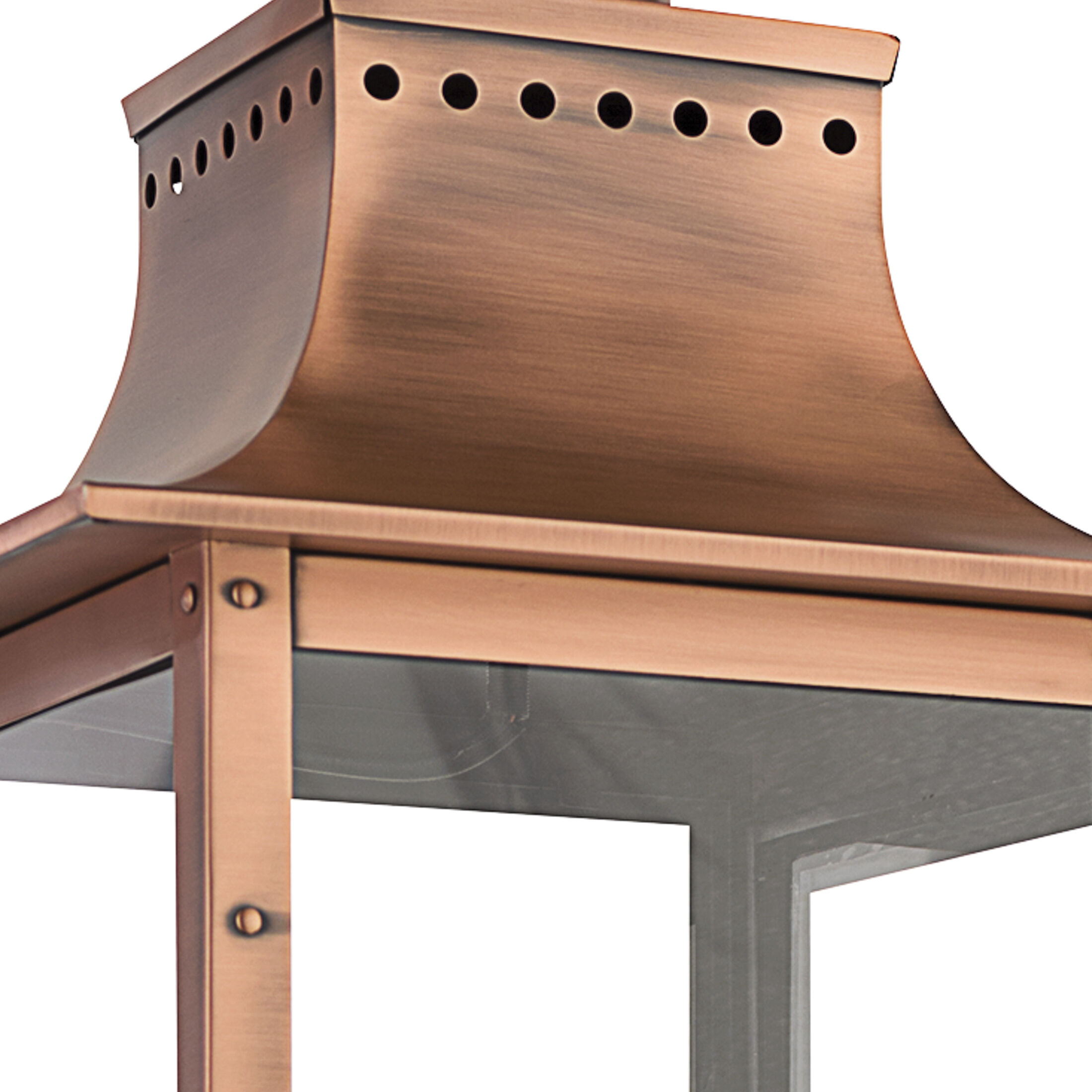 Chalmers 3 Light 12 inch Aged Copper Outdoor Hanging Lantern