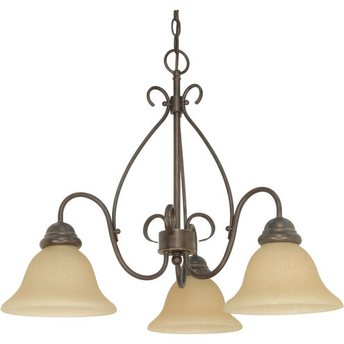 Castillo 3 Light 26 inch Sonoma Bronze and Champagne Chandelier Ceiling Light