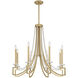 Helen 8 Light 32 inch Warm Brass Chandelier Ceiling Light