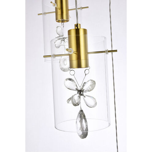 Hana 12 Light 22 inch Gold Pendant Ceiling Light