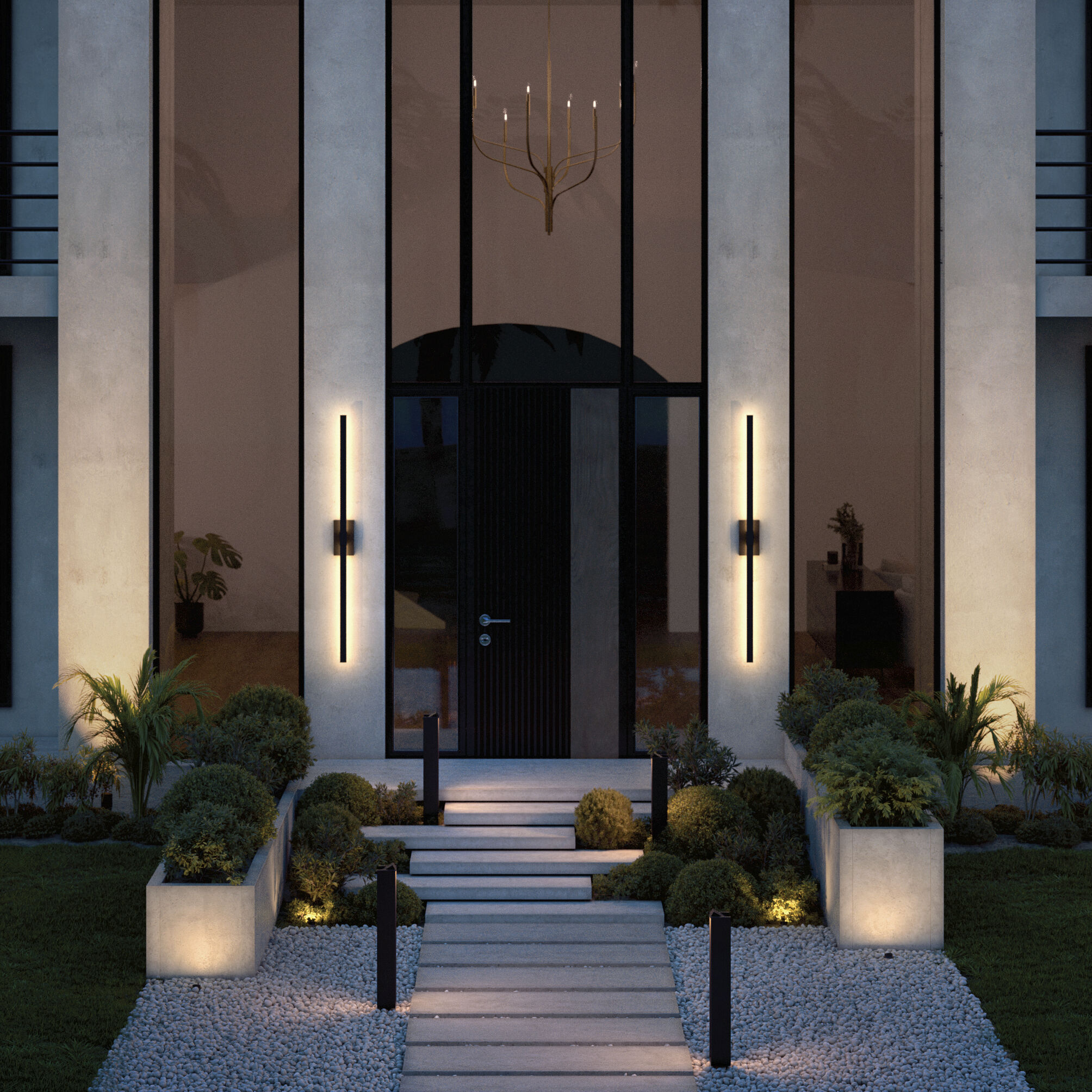 Nocar LED 60 inch Textured Black Outdoor Wall Light