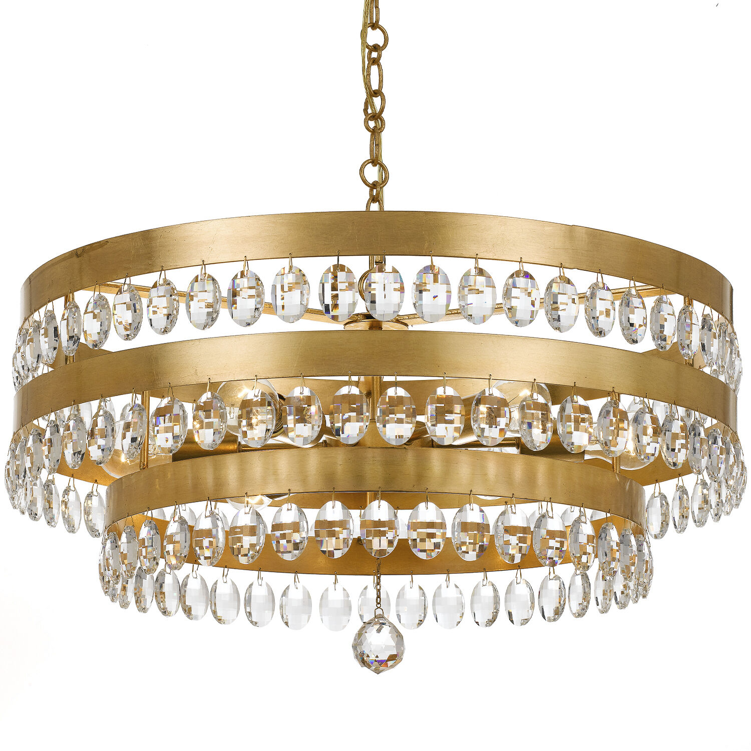 Perla 6 Light 26 inch Antique Gold Chandelier Ceiling Light