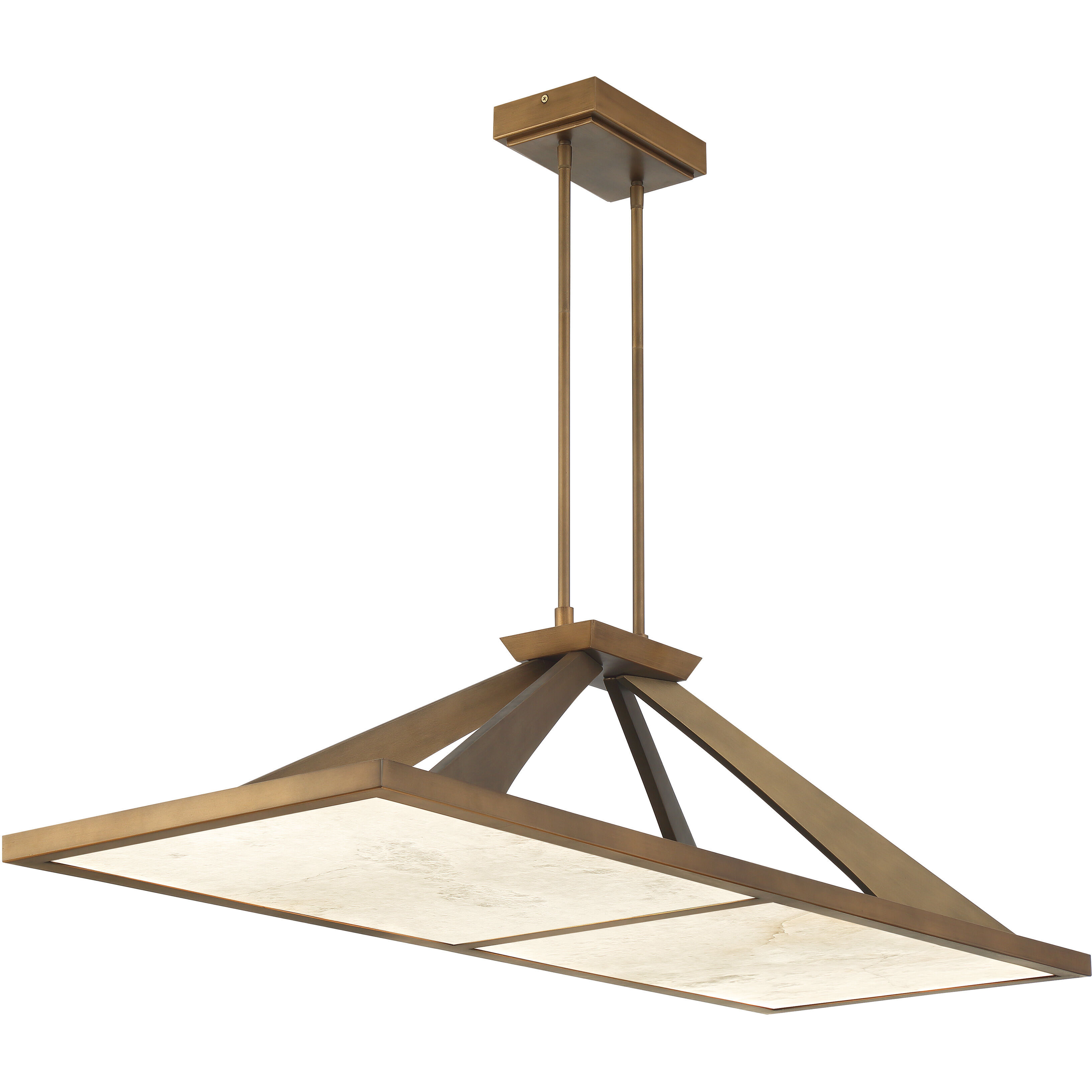 Stiles LED 48 inch Ashen Gold Island Chandelier Ceiling Light