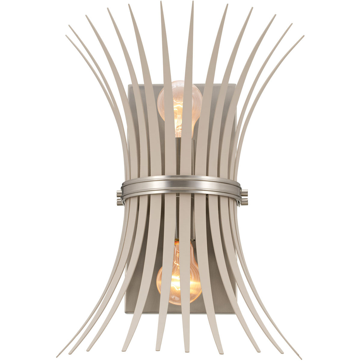 Homestead Baile 2 Light 8 inch Brushed Nickel Wall Sconce Wall Light, Baile