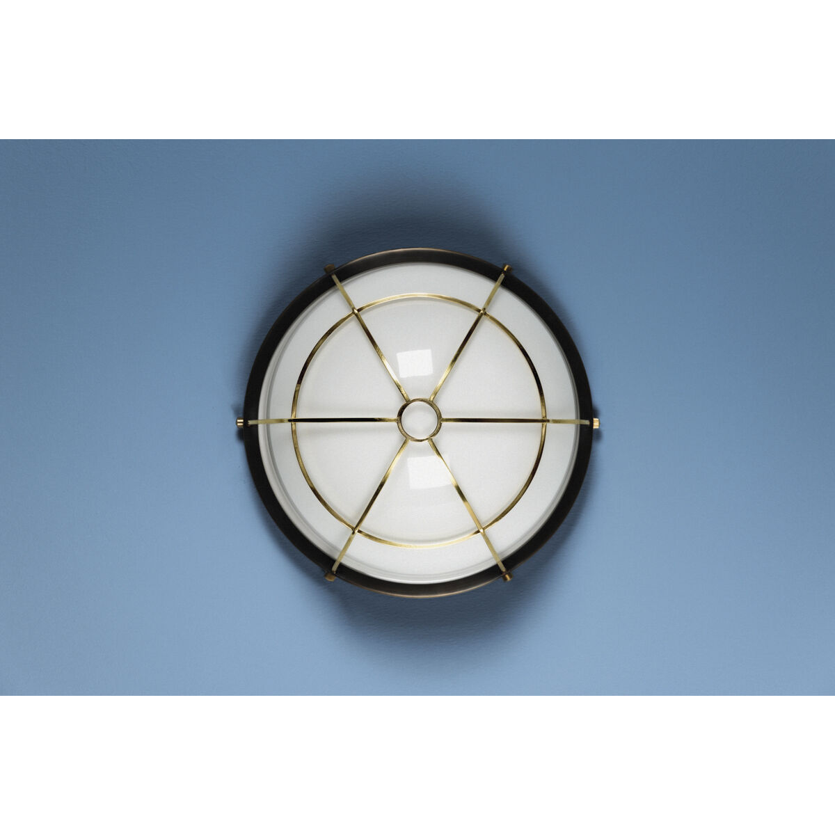 Holkham 2 Light 12.5 inch Aged Brass and Distressed Bronze Flush Mount Ceiling Light