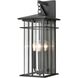 Oak Park 3 Light 22 inch Matte Black Outdoor Wall Sconce