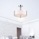 Lucie 3 Light 14 inch Chrome Drum Shade Chandelier Ceiling Light