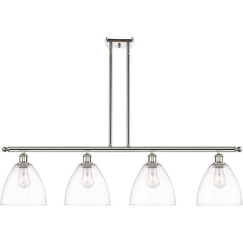 Ballston Ballston Dome LED 48 inch Polished Nickel Island Light Ceiling Light in Clear Glass