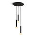 Combi LED 18 inch Matte Black Pendant Ceiling Light, Suspension / Flush Mount 2-in-1