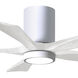 Atlas Irene-5HLK 42 inch Gloss White with Matte White Blades Ceiling Fan, Flush Mounted