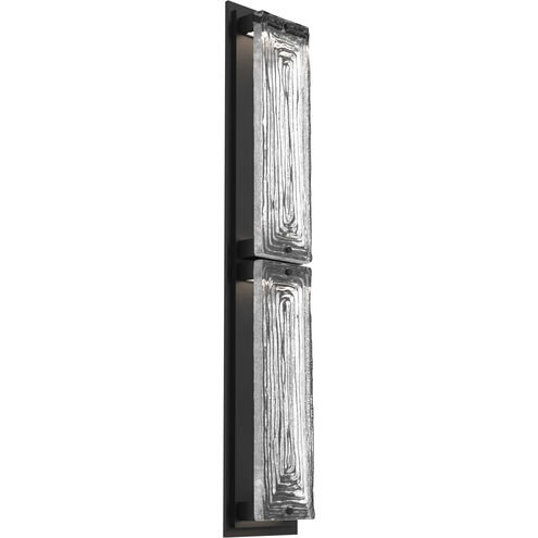 Tabulo LED Textured Black Outdoor Sconce