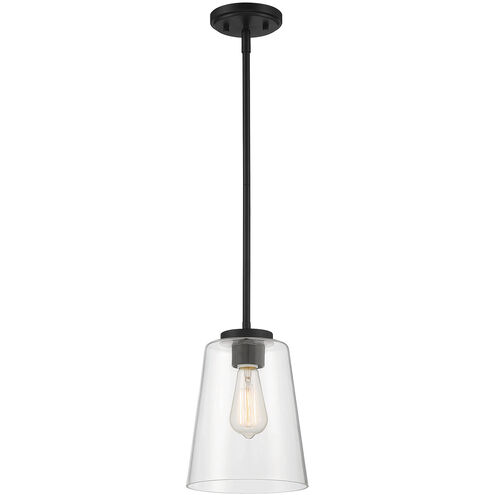 Calhoun 1 Light 8 inch Matte Black Pendant Ceiling Light, Essentials