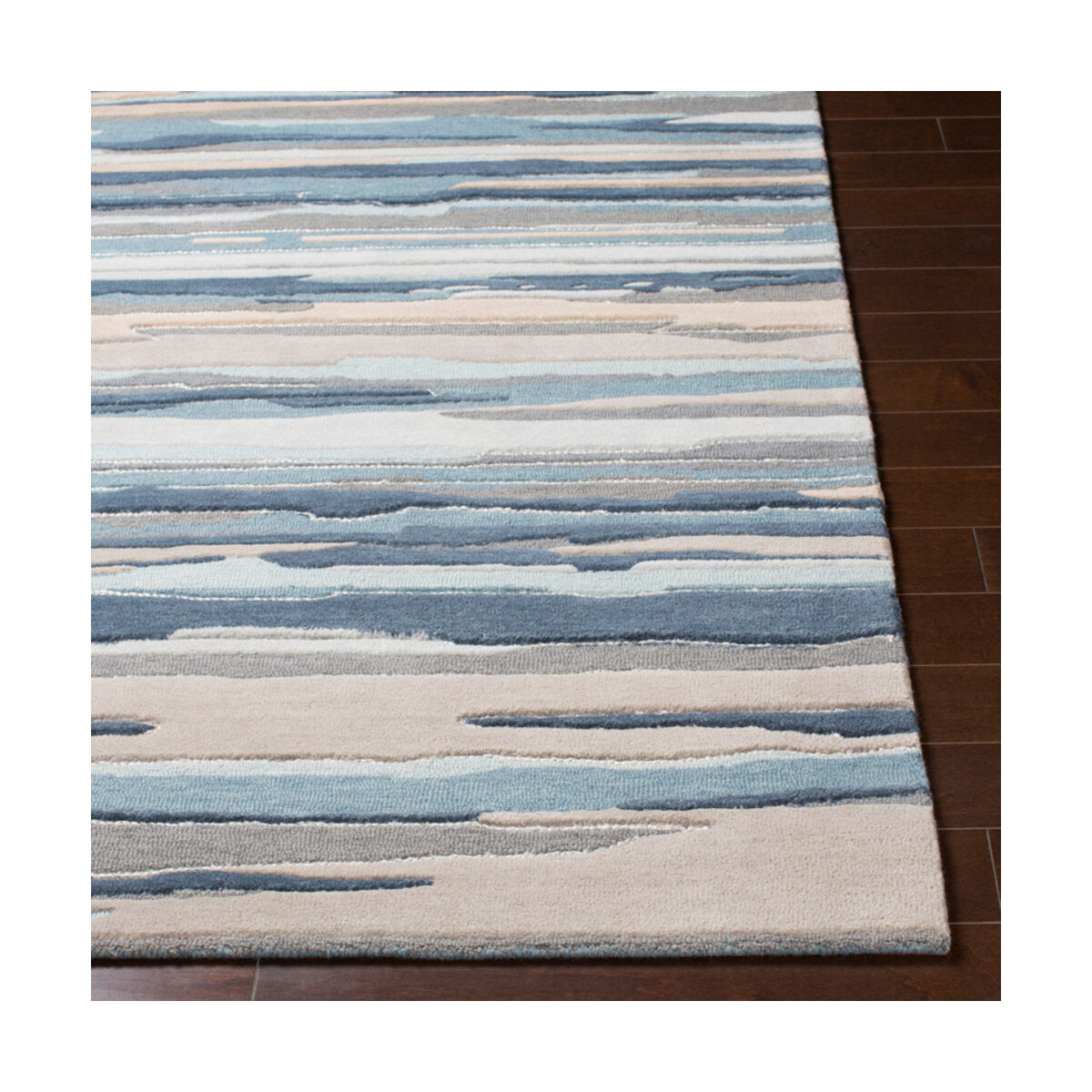 Easton 120 X 96 inch Dark Blue Rug, Rectangle