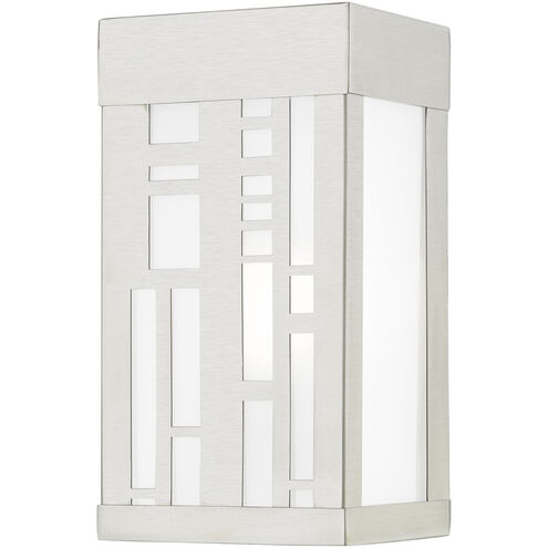 Malmo 1 Light 9 inch Brushed Nickel Outdoor Small Sconce, Small