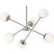 Pearl 6 Light 24 inch Satin Nickel Pendant Ceiling Light