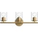 Replay 3 Light 22 inch Brushed Gold Bath & Vanity Light Wall Light