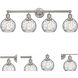 Edison Athens Water Glass 4 Light 33 inch Brushed Satin Nickel Bath Vanity Light Wall Light