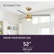 Paget 52 inch Brushed Satin Brass with Matte White Blades Fan-Uni