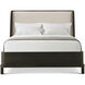 Repose Charcoal Oak US Queen Bed, Wooden, Upholstered
