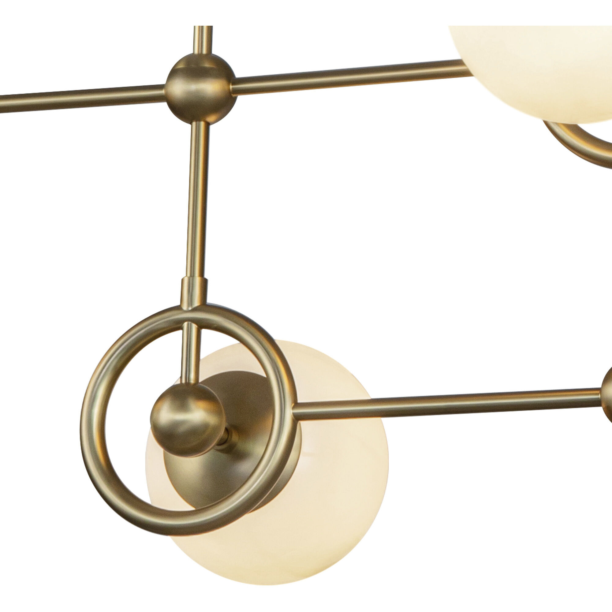 Alora Mood Fiore 4 Light 16.63 inch Brushed Gold/Glossy Opal Glass Chandelier Ceiling Light