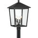 Noble Hill 4 Light 24.75 inch Sand Coal Outdoor Post Mount, Great Outdoors