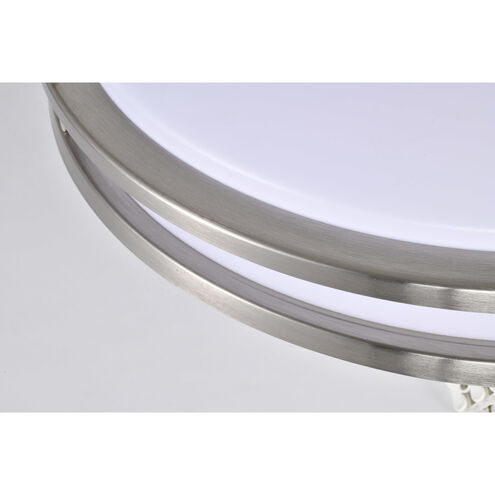 Glamour LED 24 inch Brushed Nickel Flush Mount Ceiling Light