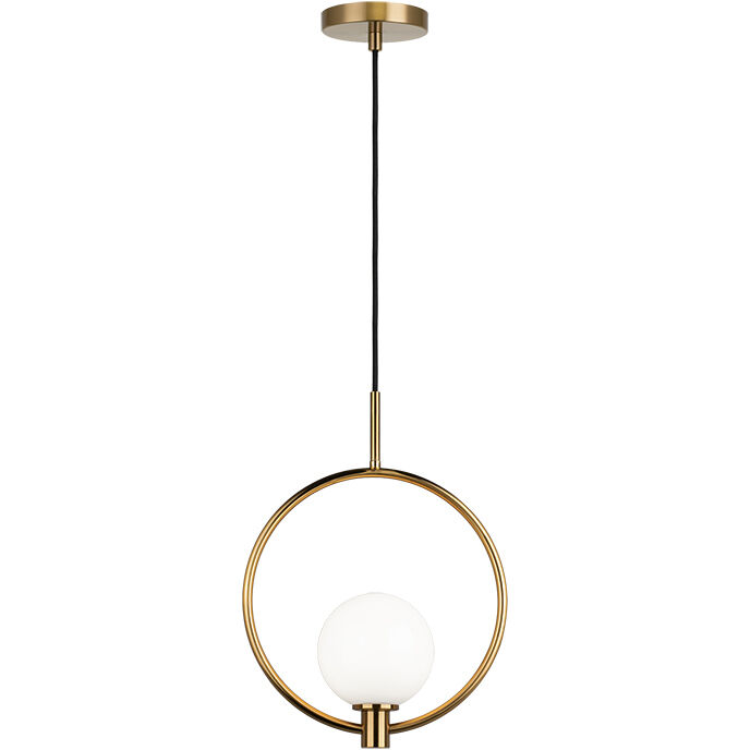 Averley 1 Light 11.88 inch Aged Gold Brass Pendant Ceiling Light