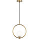 Averley 1 Light 11.88 inch Aged Gold Brass Pendant Ceiling Light