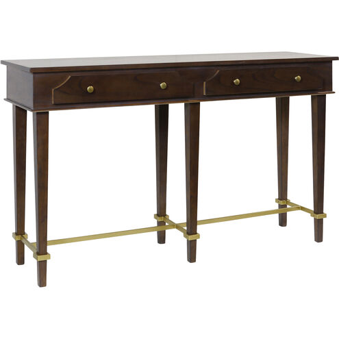 Albert 56 X 16 inch Dark Caramel and Gold Console table