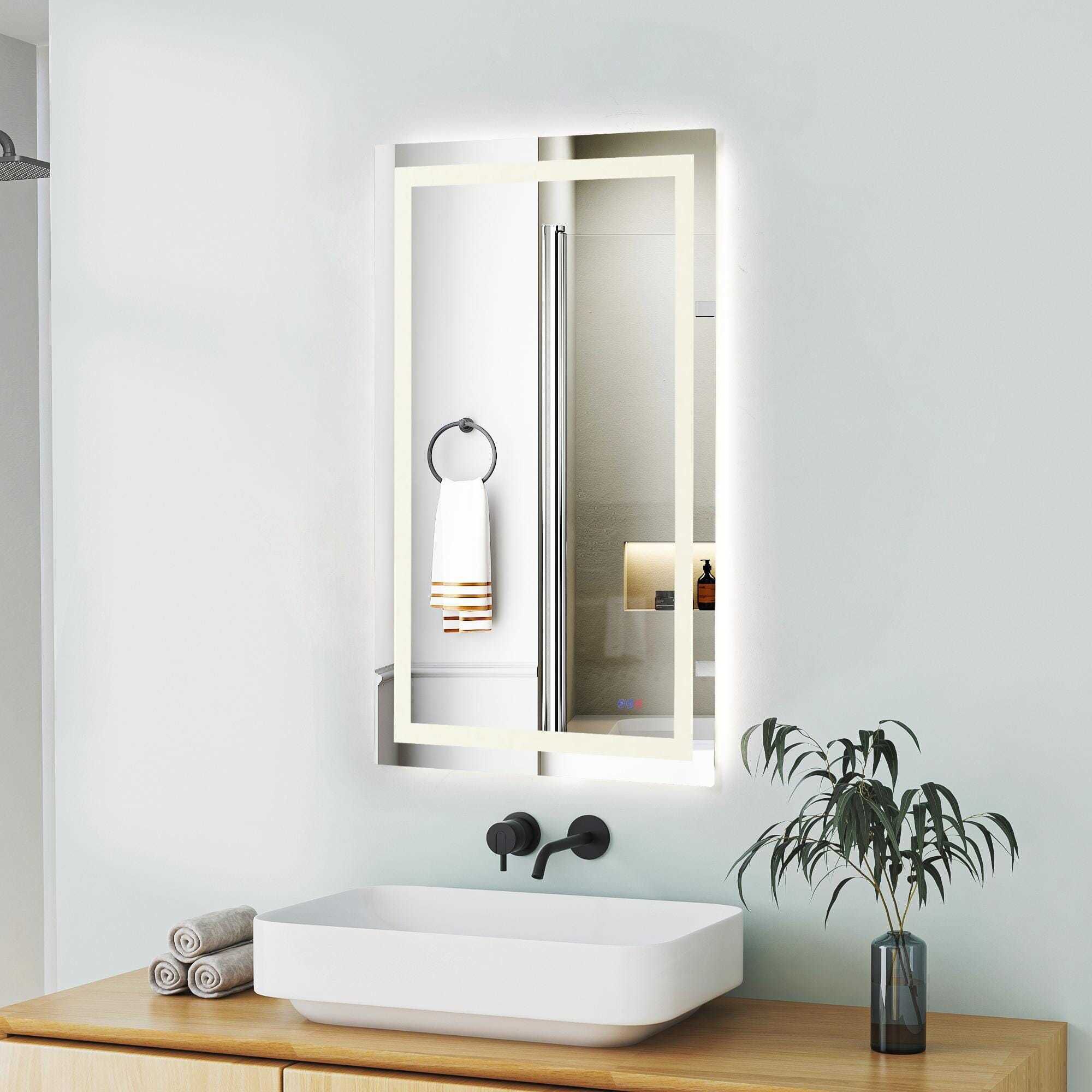 Riven 48 X 30 inch White LED Mirror