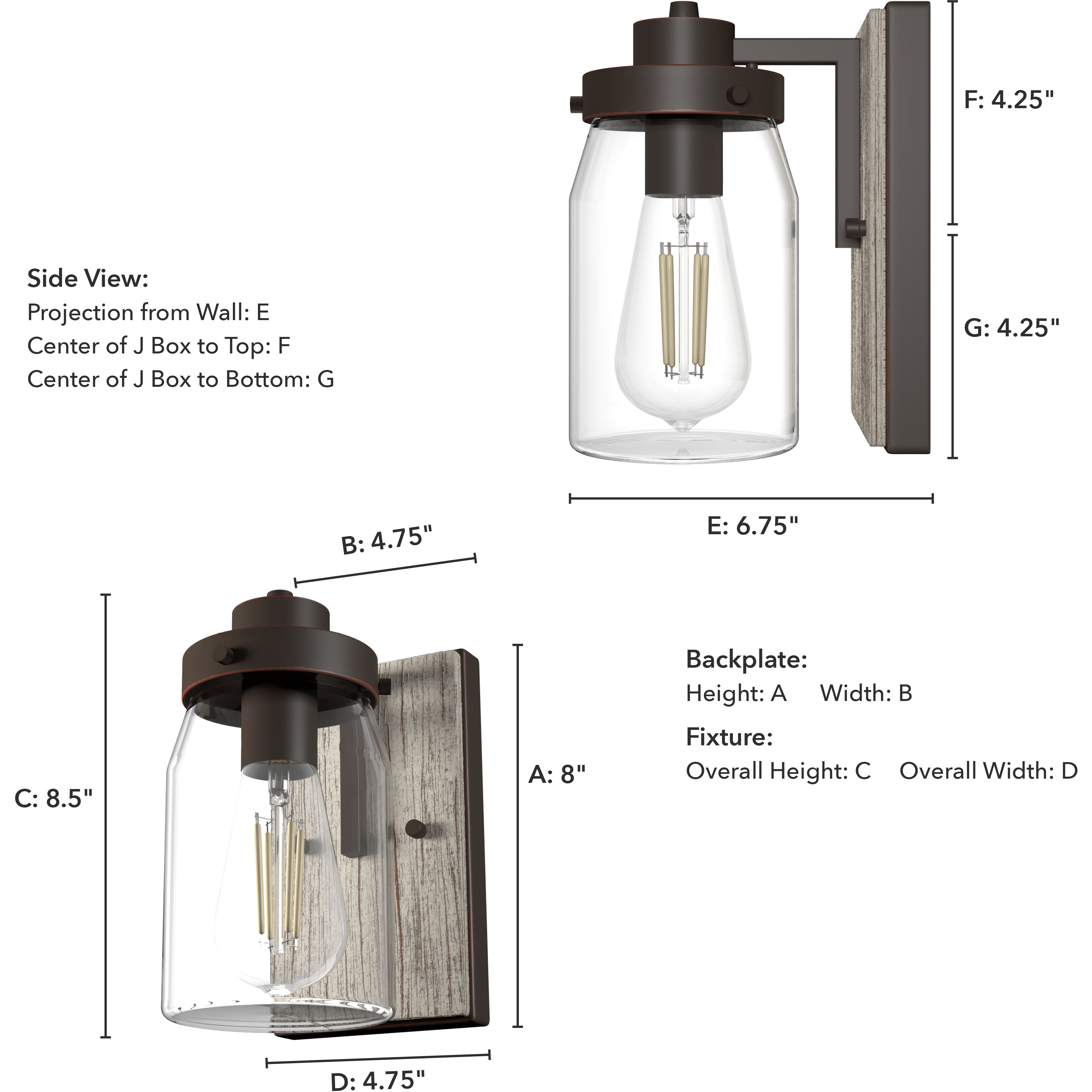 Devon Park 1 Light 4.75 inch Onyx Bengal and Barnwood Wall Sconce Wall Light, Medium