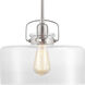 Calhoun 1 Light Brushed Nickel Pendant Ceiling Light