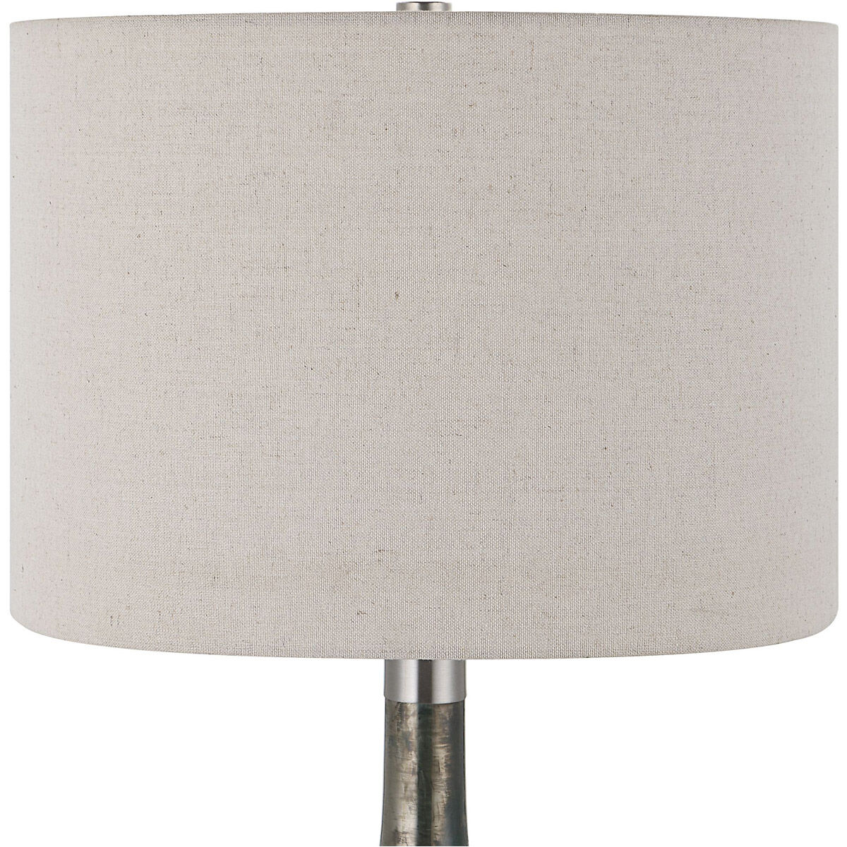 Contour 34 inch 150.00 watt Blue-Green Metallic Glass and Brushed Nickel Table Lamp Portable Light, Tall