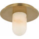 Kelly Wearstler Fosse LED 5.5 inch Antique-Burnished Brass Solitaire Flush Mount Ceiling Light