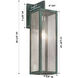 Westbrook 1 Light 20.25 inch Verde Green Outdoor Sconce in Seedy Glass, Brass Traditions by Innovations Lighting
