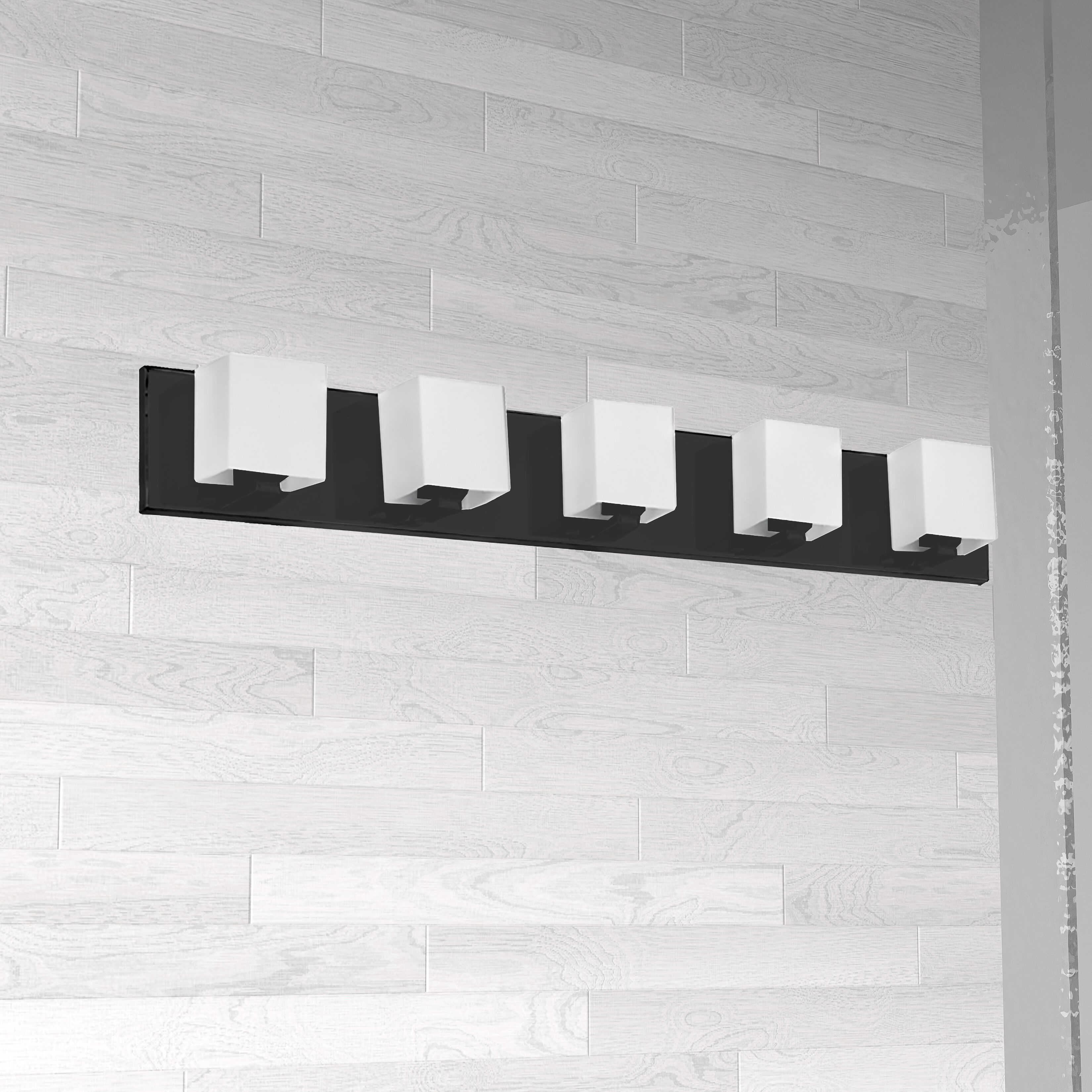 Verona 5 Light 29.5 inch Matte Black Vanity Light Wall Light