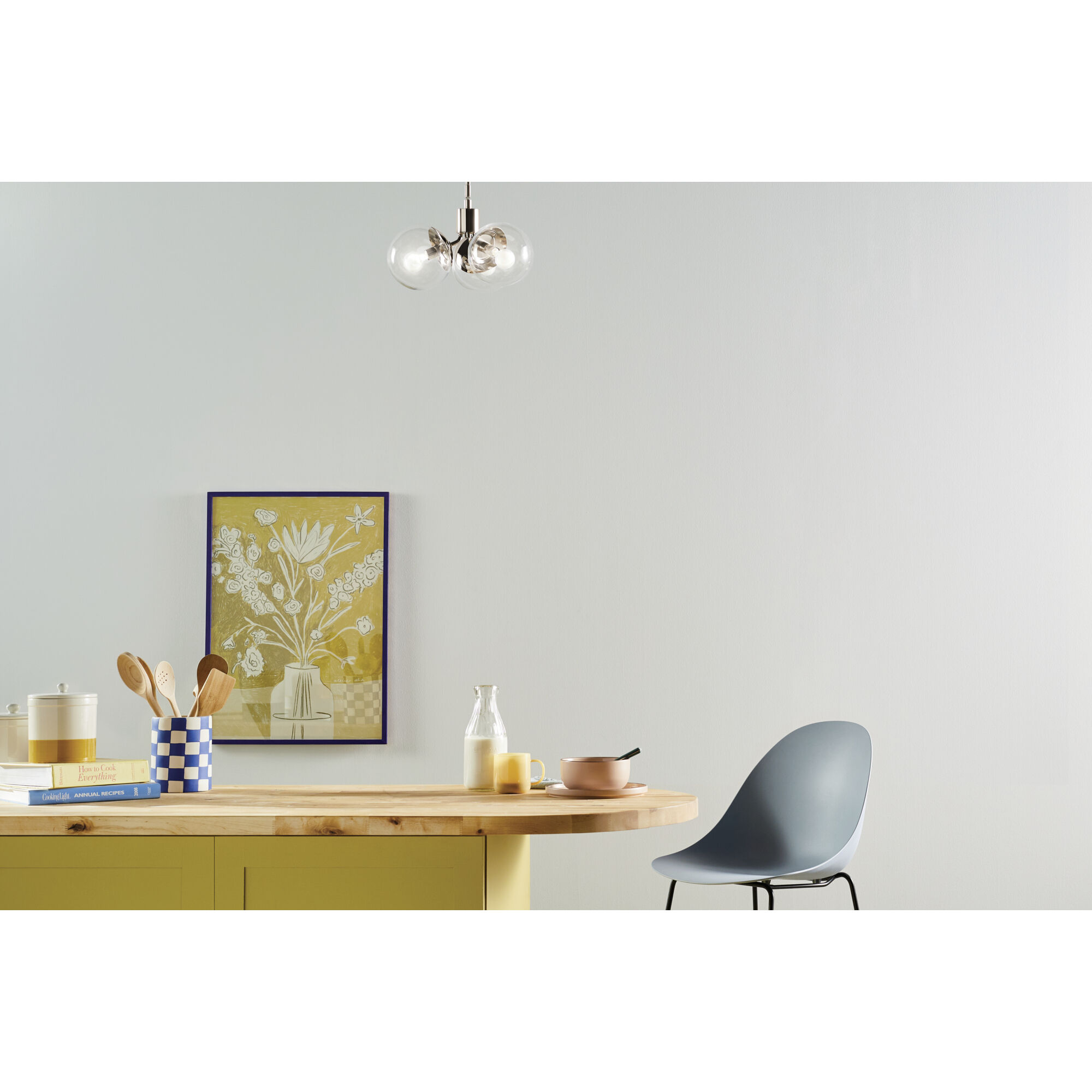 Silvarious 3 Light Polished Nickel Chandelier/Semi Flush Ceiling Light