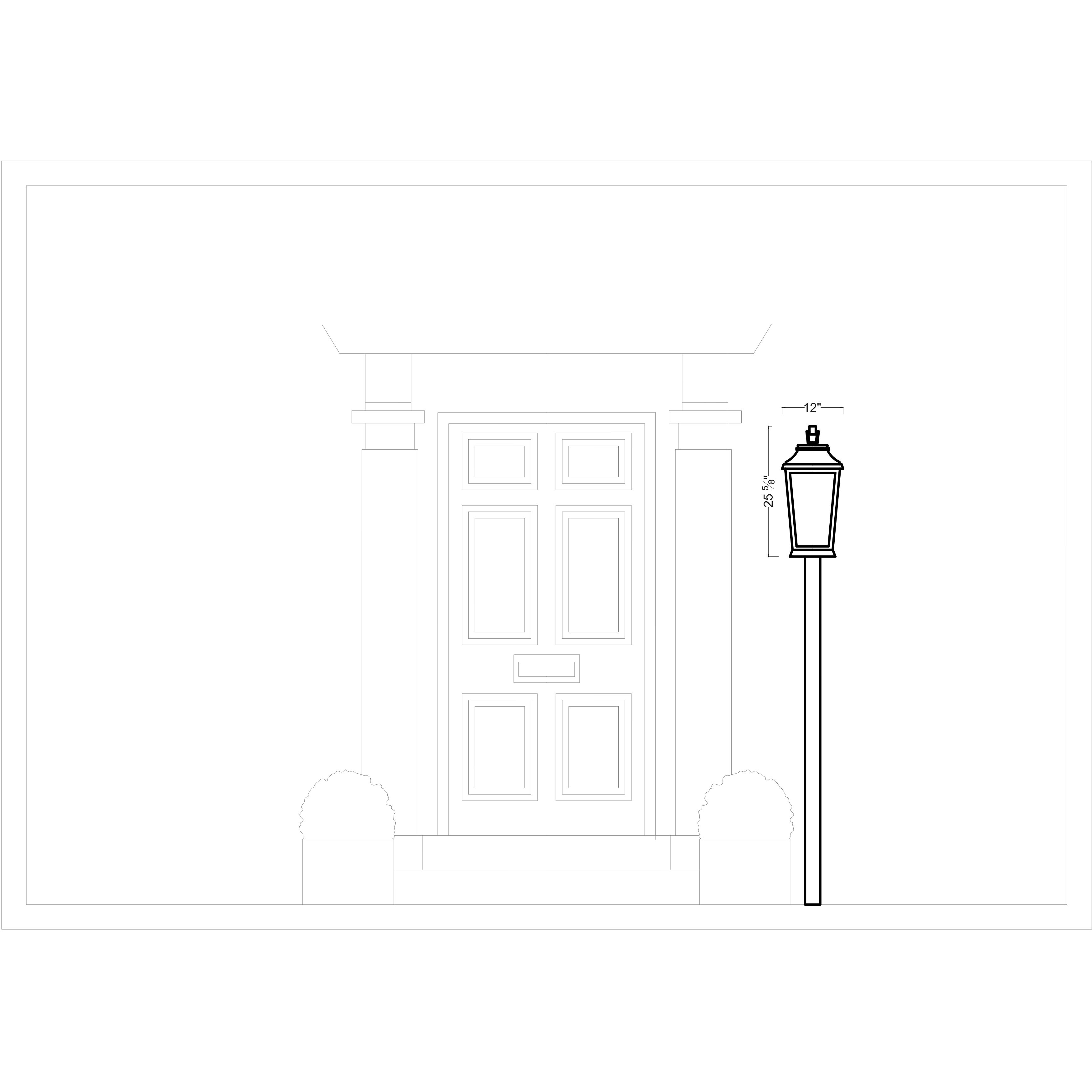 Sean Lavin Warren 3 Light 22.63 inch Textured Black Outdoor Post Lantern