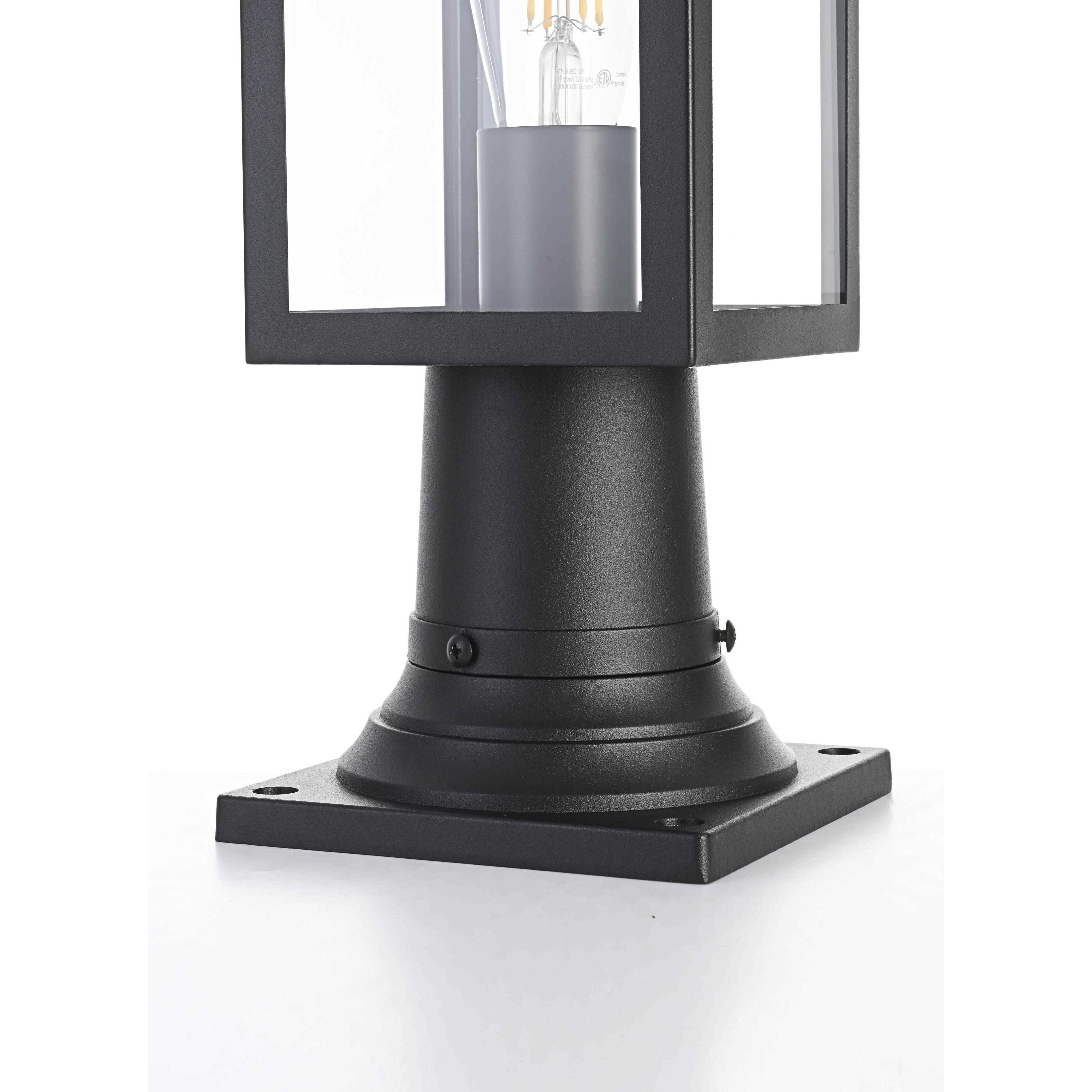 Mercer 1 Light 17.5 inch Black Outdoor Post Light