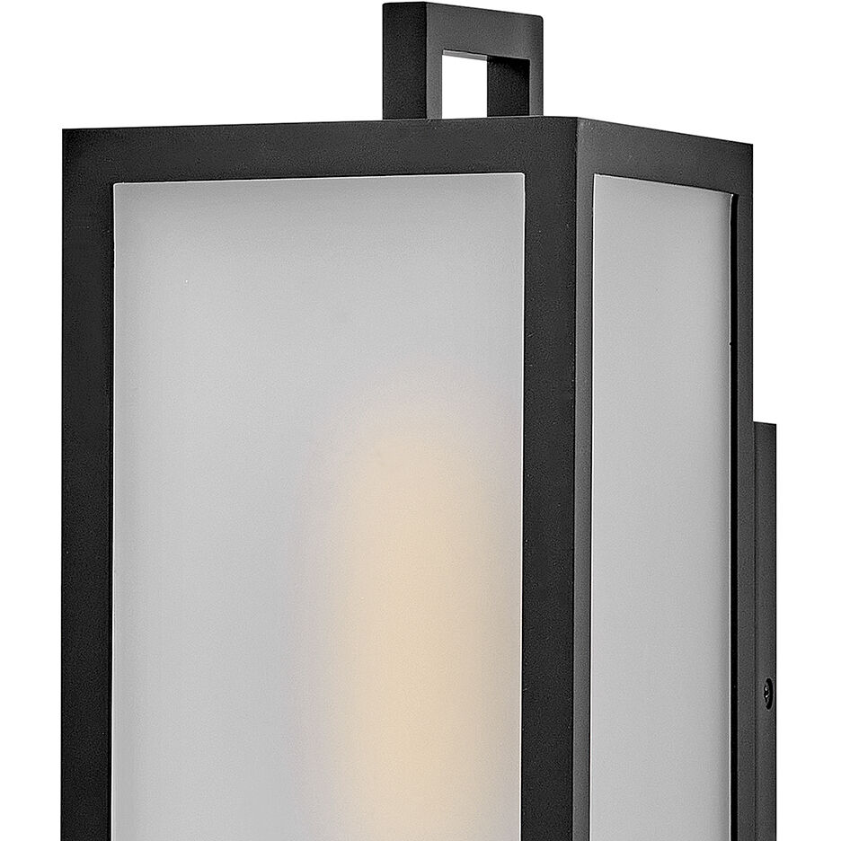 Halden 1 Light 15 inch Black Outdoor Wall Mount