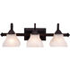 Cardiff LED 25 inch Oil Burnished Bronze Bathroom Light Wall Light