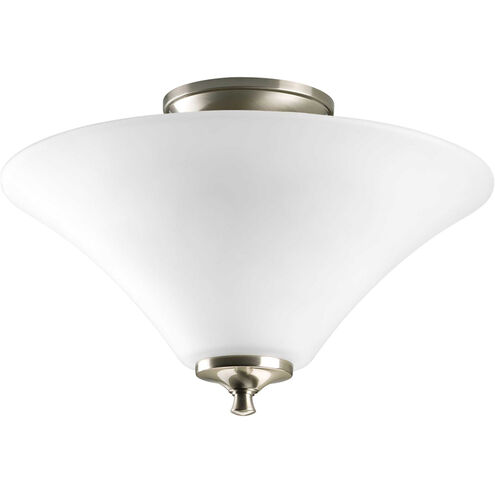 Eustacia 2 Light 13 inch Brushed Nickel Semi-Flush Mount Ceiling Light