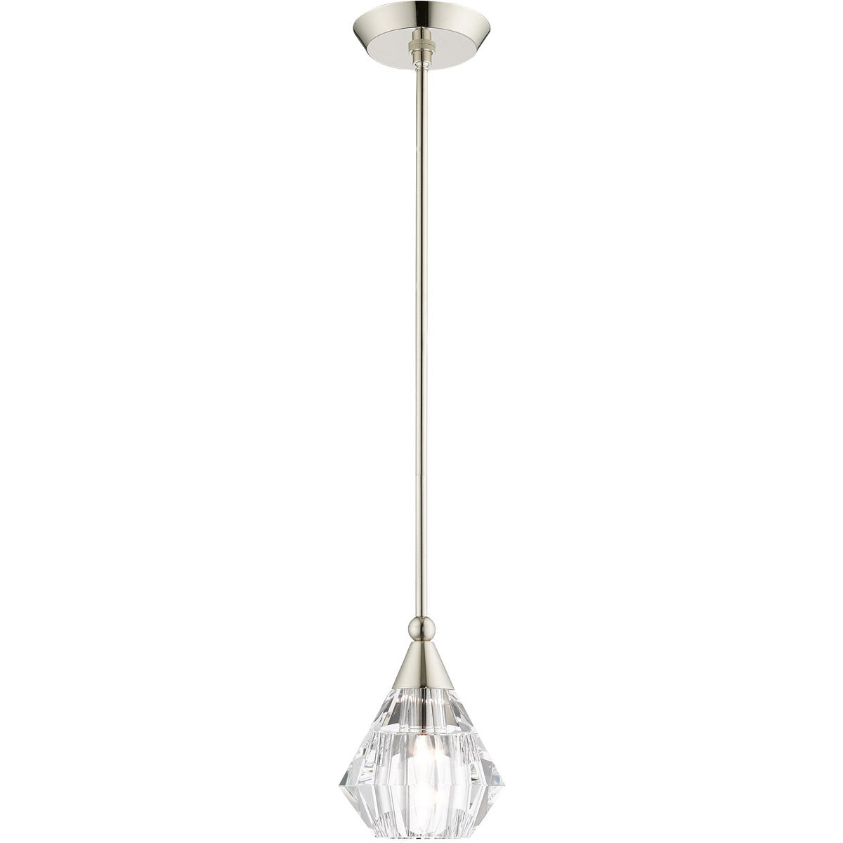Brussels 1 Light 7 inch Polished Nickel Pendant Ceiling Light